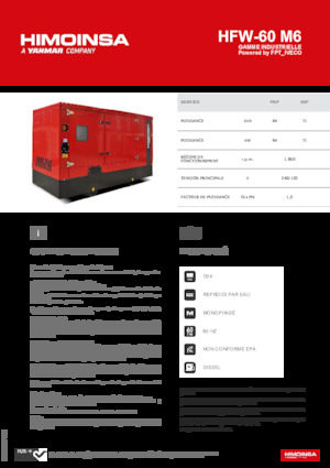 Naftové elektrocentrály HIMOINSA HFW-60 M6