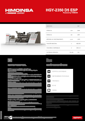 Naftové elektrocentrály HIMOINSA HGY-2350 D5 ESP
