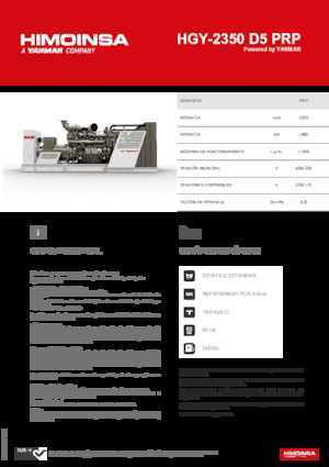 Naftové elektrocentrály HIMOINSA HGY-2350 D5 PRP