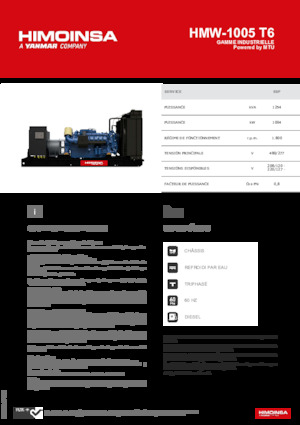 Naftové elektrocentrály HIMOINSA HMW-1005 T6