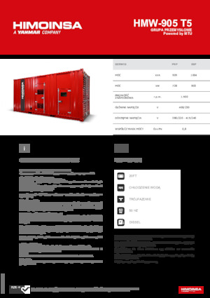 Naftové elektrocentrály HIMOINSA HMW-905 T5