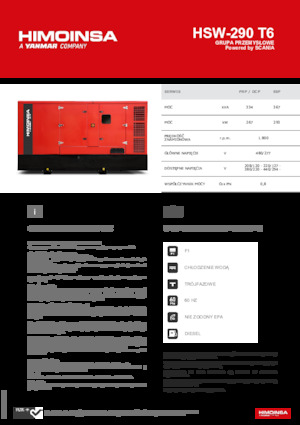 Naftové elektrocentrály HIMOINSA HSW-290 T6