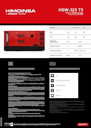Naftové elektrocentrály HIMOINSA HSW-325 T5