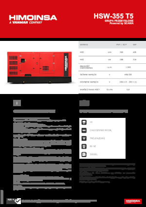 Naftové elektrocentrály HIMOINSA HSW-355 T5