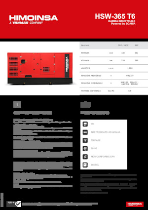 Naftové elektrocentrály HIMOINSA HSW-365 T6