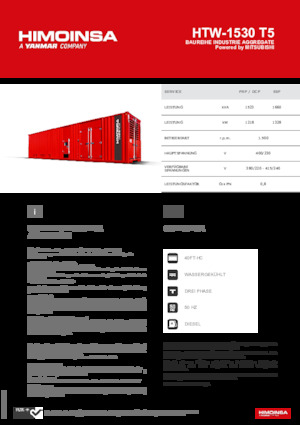 Naftové elektrocentrály HIMOINSA HTW-1530 T5