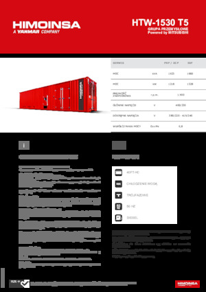 Naftové elektrocentrály HIMOINSA HTW-1530 T5