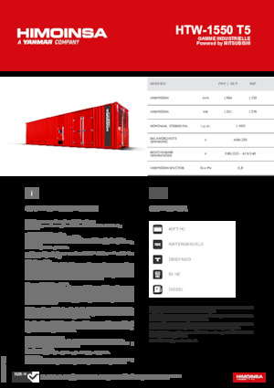 Naftové elektrocentrály HIMOINSA HTW-1550 T5