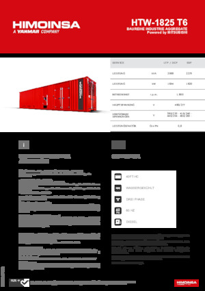 Naftové elektrocentrály HIMOINSA HTW-1825 T6
