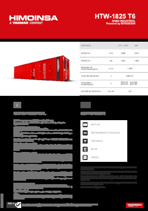 Naftové elektrocentrály HIMOINSA HTW-1825 T6