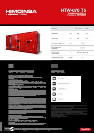 Naftové elektrocentrály HIMOINSA HTW-670 T5