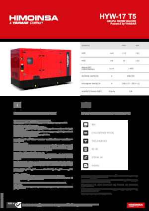Naftové elektrocentrály HIMOINSA HYW-17 T5