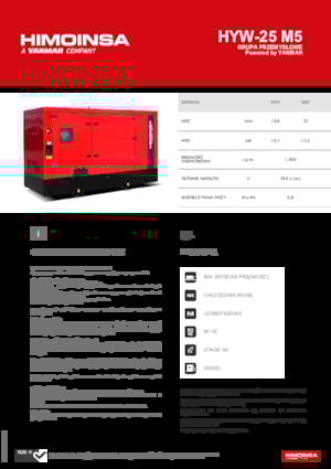 Naftové elektrocentrály HIMOINSA HYW-25 M5