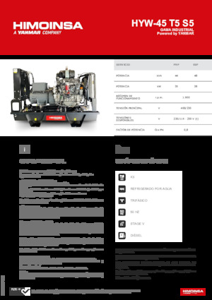 Naftové elektrocentrály HIMOINSA HYW-45 T5 S5