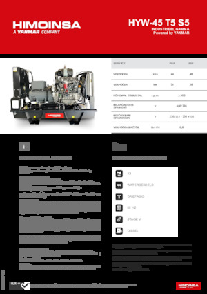 Naftové elektrocentrály HIMOINSA HYW-45 T5 S5