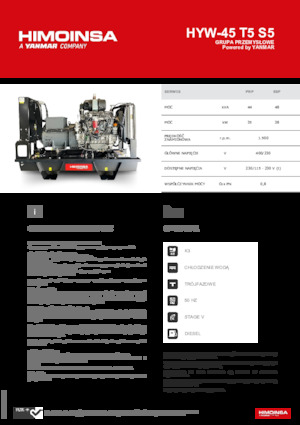 Naftové elektrocentrály HIMOINSA HYW-45 T5 S5