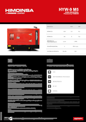 Naftové elektrocentrály HIMOINSA HYW-9 M5