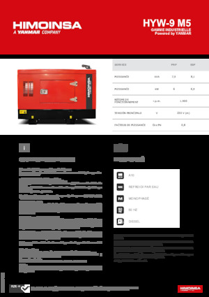 Naftové elektrocentrály HIMOINSA HYW-9 M5