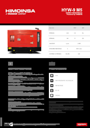 Naftové elektrocentrály HIMOINSA HYW-9 M5
