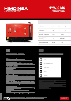 Naftové elektrocentrály HIMOINSA HYW-9 M5