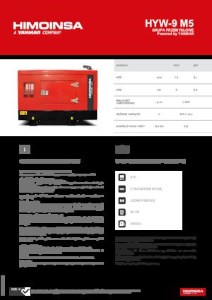 Naftové elektrocentrály HIMOINSA HYW-9 M5