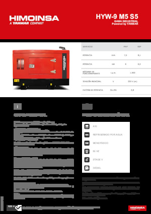 Naftové elektrocentrály HIMOINSA HYW-9 M5 S5