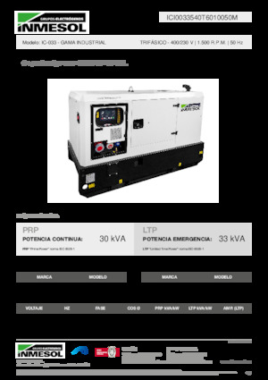 Naftové elektrocentrály INMESOL IC-033