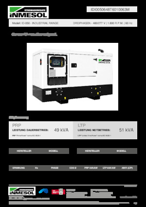 Naftové elektrocentrály INMESOL ID-050