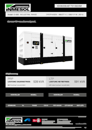 Naftové elektrocentrály INMESOL ID-600