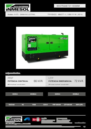 Naftové elektrocentrály INMESOL II-075