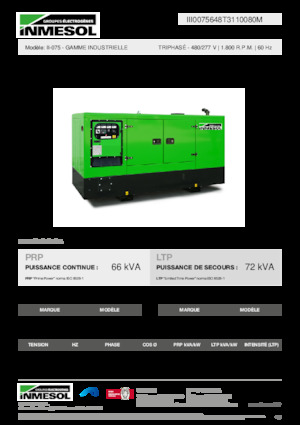 Naftové elektrocentrály INMESOL II-075