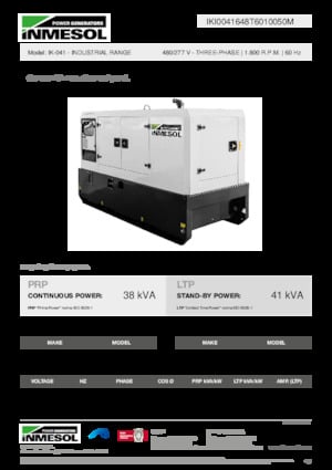 Naftové elektrocentrály INMESOL IK-041