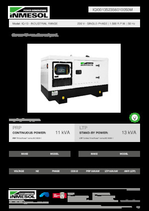 Naftové elektrocentrály INMESOL IQ-13