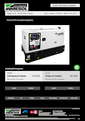 Naftové elektrocentrály INMESOL IQ-16