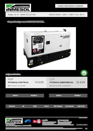 Naftové elektrocentrály INMESOL IQ-16