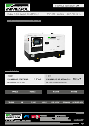 Naftové elektrocentrály INMESOL IR-010