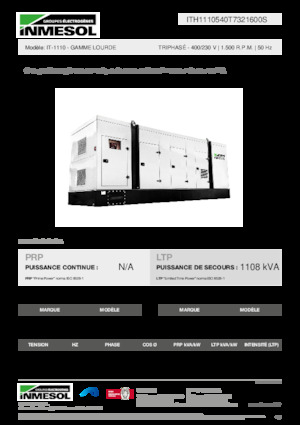 Naftové elektrocentrály INMESOL IT-1110