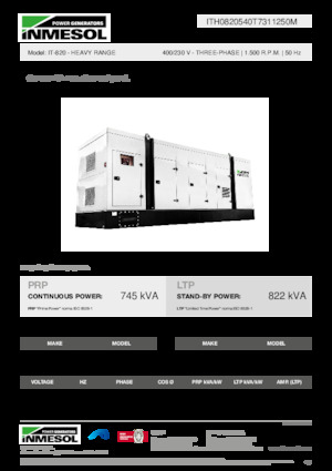 Naftové elektrocentrály INMESOL IT-820