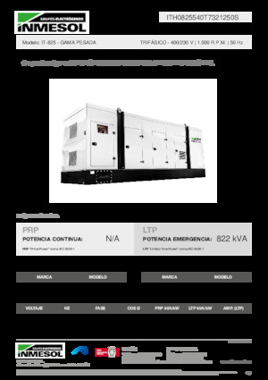 Naftové elektrocentrály INMESOL IT-825