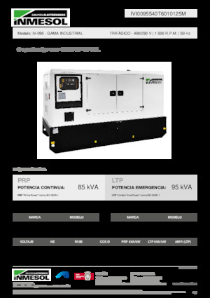 Naftové elektrocentrály INMESOL IV-095