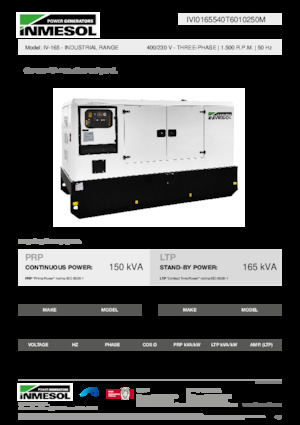 Naftové elektrocentrály INMESOL IV-165