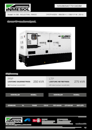 Naftové elektrocentrály INMESOL IV-280
