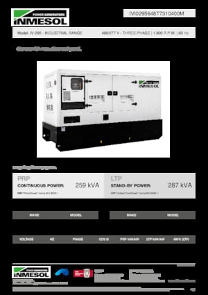 Naftové elektrocentrály INMESOL IV-295