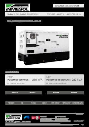 Naftové elektrocentrály INMESOL IV-295