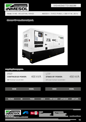 Naftové elektrocentrály INMESOL IV-440