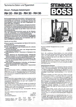 Čelní vysokozdvižné dieselové vozíky Steinbock RH 30 D