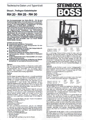 Čelní vysokozdvižné dieselové vozíky Steinbock RH 25 D