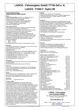 Komunální multifunkční naftová vozidla Ladog T 1550 G TransFlex