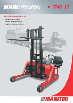 Závěsné dieselové vysokozdvižné vozíky Manitou TMD 12