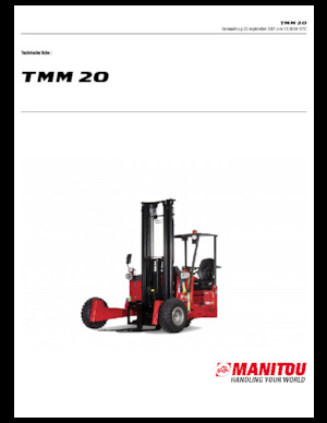 Závěsné dieselové vysokozdvižné vozíky Manitou TMM 20